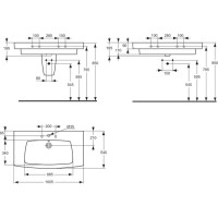 Раковина 100 см Ideal Standard Ventuno T001901