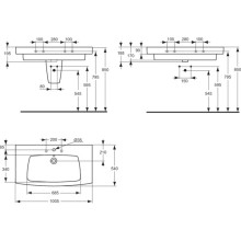 Раковина 100 см Ideal Standard Ventuno T001901