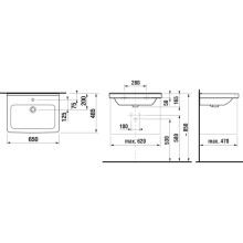 Раковина 65x48 см Jika Cubito 8104240001041