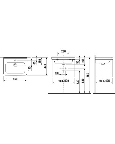 Раковина 55x42 Jika Cubito 8104220001041