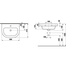 Раковина 50x41 см с декором Jika Baby 8126110001341