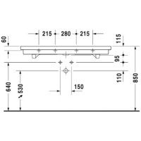Раковина 120х50,5 см Duravit 2nd Floor 0491120000