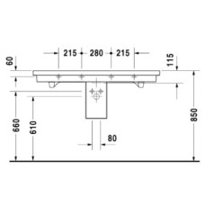 Раковина 120х50,5 см Duravit 2nd Floor 0491120000