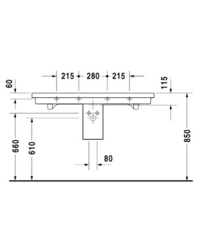 Раковина 120х50,5 см Duravit 2nd Floor 0491120000