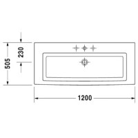 Раковина 120х50,5 см Duravit 2nd Floor 0491120000