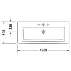 Раковина 120х50,5 см Duravit 2nd Floor 0491120000