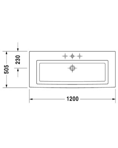 Раковина 120х50,5 см Duravit 2nd Floor 0491120000