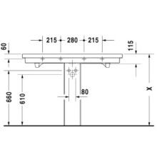 Раковина 120х50,5 см Duravit 2nd Floor 0491120000