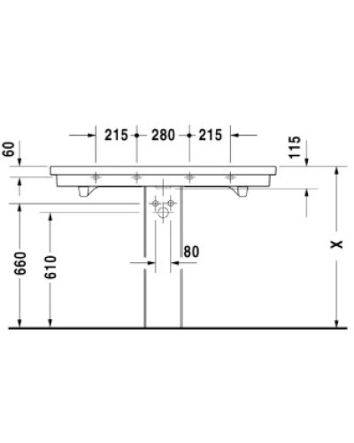Раковина 120х50,5 см Duravit 2nd Floor 0491120000