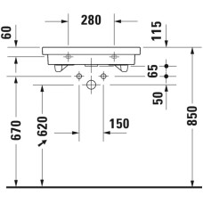 Раковина 60х43 см Duravit 2nd Floor 0491600000