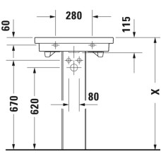 Раковина 60х43 см Duravit 2nd Floor 0491600000