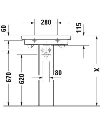 Раковина 60х43 см Duravit 2nd Floor 0491600000