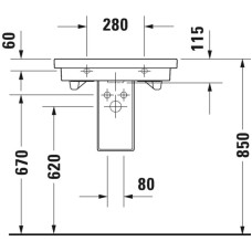 Раковина 60х43 см Duravit 2nd Floor 0491600000