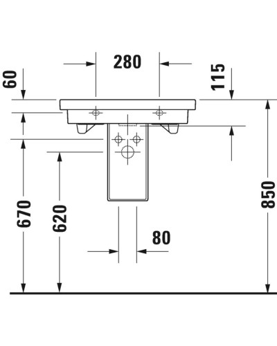 Раковина 60х43 см Duravit 2nd Floor 0491600000