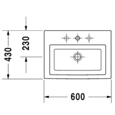 Раковина 60х43 см Duravit 2nd Floor 0491600000