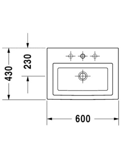 Раковина 60х43 см Duravit 2nd Floor 0491600000