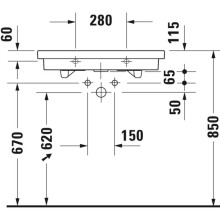 Раковина 70х46 см Duravit 2nd Floor 0491700000