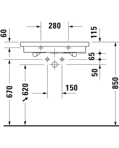 Раковина 70х46 см Duravit 2nd Floor 0491700000