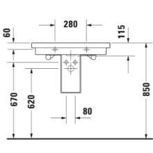 Раковина 70х46 см Duravit 2nd Floor 0491700000