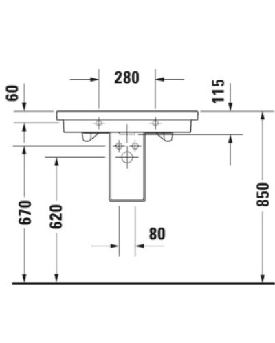 Раковина 70х46 см Duravit 2nd Floor 0491700000