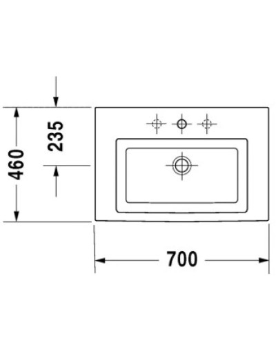 Раковина 70х46 см Duravit 2nd Floor 0491700000