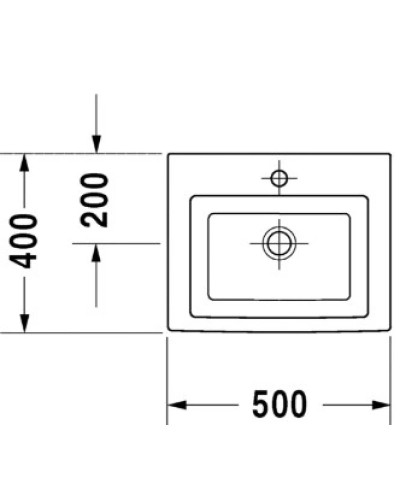 Раковина 50х40 см Duravit 2nd Floor 0790500000