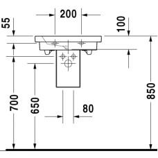 Раковина 50х40 см Duravit 2nd Floor 0790500000