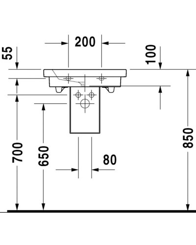 Раковина 50х40 см Duravit 2nd Floor 0790500000