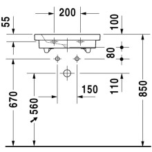 Раковина 50х40 см Duravit 2nd Floor 0790500000