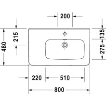 Раковина 80х48 см Duravit DuraStyle 2326800000