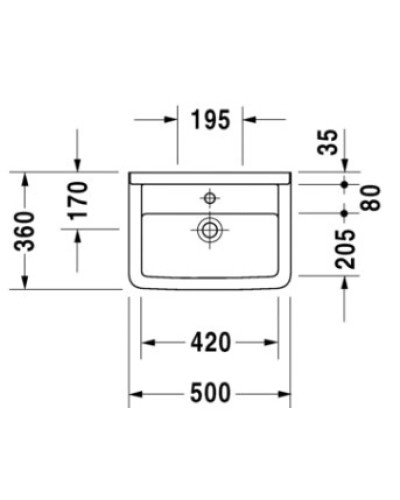 Раковина 50х36 см Duravit Starck 3 0300500000