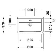 Раковина 60х37 см Duravit Starck 3 0301600000