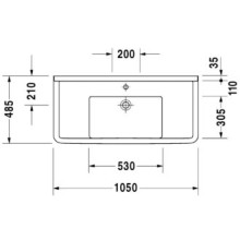 Раковина 105х48,5 см Duravit Starck 3 0304100000