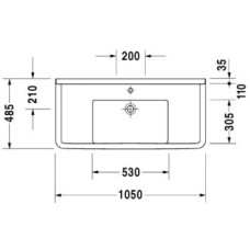 Раковина 105х48,5 см Duravit Starck 3 0304100000