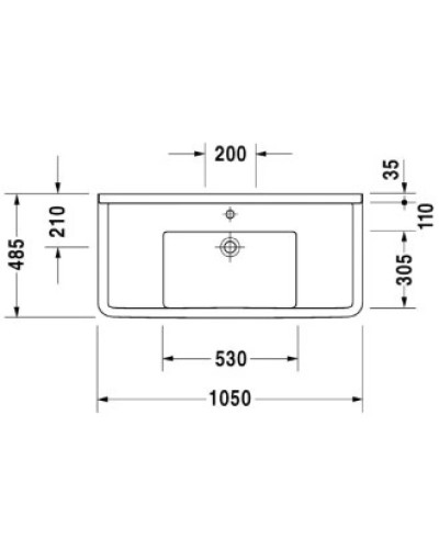 Раковина 105х48,5 см Duravit Starck 3 0304100000