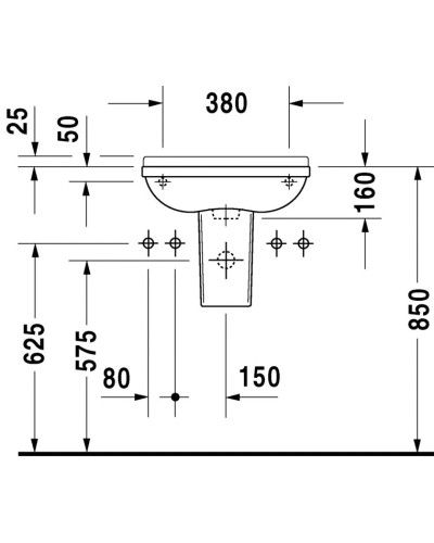 Раковина 50х26 см Duravit Starck 3 0751500000
