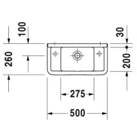 Раковина 50х26 см Duravit Starck 3 0751500000