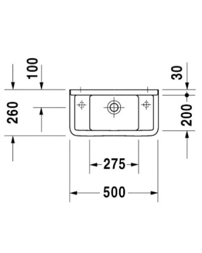 Раковина 50х26 см Duravit Starck 3 0751500000