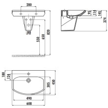Раковина 60,8х45 см Creavit Sorti SR060-00CB00E-0000