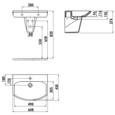 Раковина 60,8х45 см Creavit Sorti SR060-00CB00E-0000