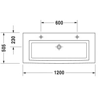 Раковина 120х50,5 см Duravit 2nd Floor 0491120024