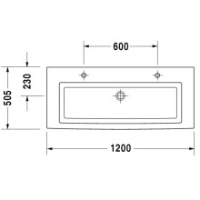 Раковина 120х50,5 см Duravit 2nd Floor 0491120024