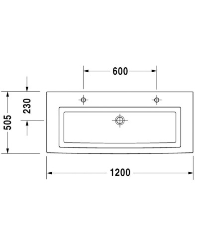 Раковина 120х50,5 см Duravit 2nd Floor 0491120024