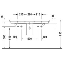 Раковина 120х50,5 см Duravit 2nd Floor 0491120024
