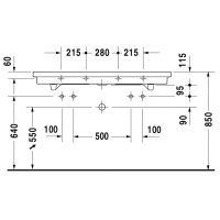 Раковина 120х50,5 см Duravit 2nd Floor 0491120024