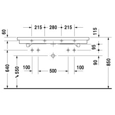 Раковина 120х50,5 см Duravit 2nd Floor 0491120024