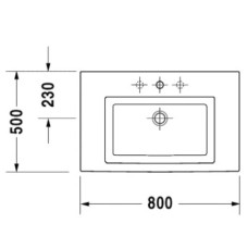 Раковина 80х50 см Duravit 2nd Floor 0491800000