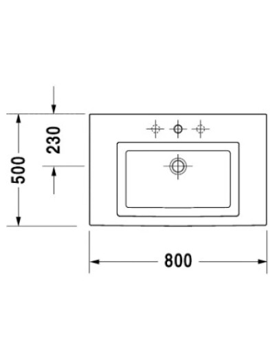 Раковина 80х50 см Duravit 2nd Floor 0491800000