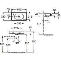 Раковина 60х32 см Roca Meridian 32724X000