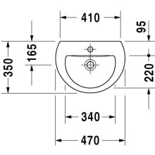 Раковина 47х35 см Duravit Darling New 0731470000